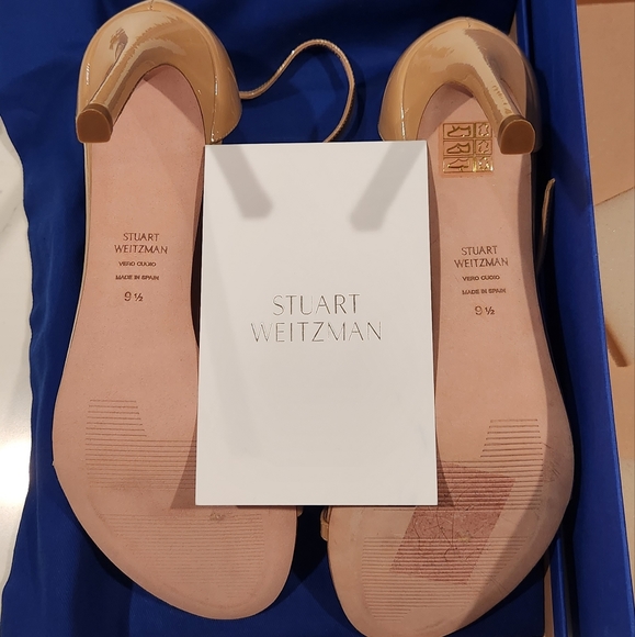 Stuart Weitzman Nudistsong Adobe Patent Heels - Picture 5 of 8